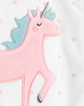 Unicorn Zip-Up Fleece Sleep & Play