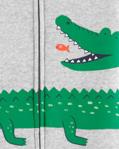 -Piece Alligator 100% Snug Fit Cotton Romper PJs