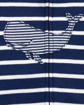Whale 100% Snug Fit Cotton Romper PJs
