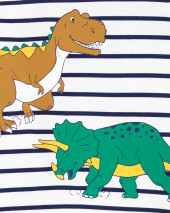 Комплект из 2-х частей из джерси с динозавром в полоску и брюк-джоггеров