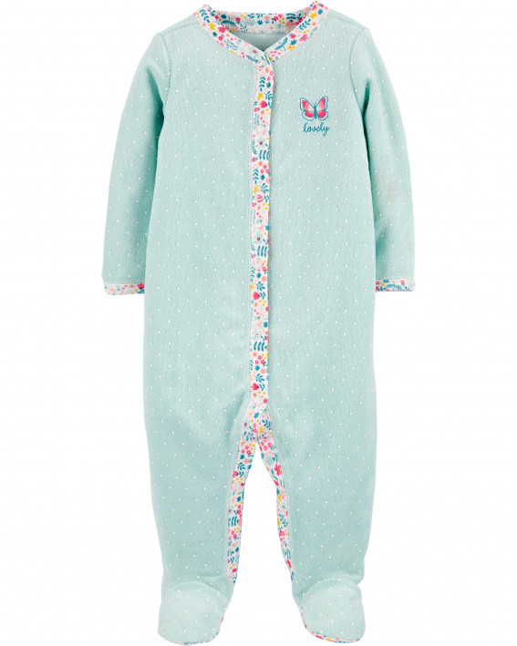 Butterfly Snap-Up Cotton Sleep & Play