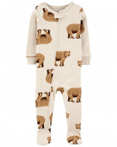 1-Piece Bear 100% Snug Fit Cotton Footie PJs