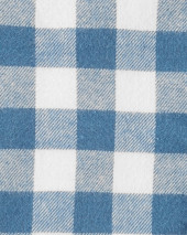 2-Piece Plaid Button-Front Top & Fleece Pant Set
