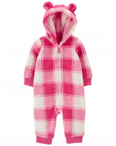 Baby Hooded Sherpa Jumpsuit